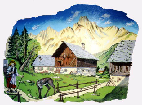 Murale di Ettore Casanova Borca, in via Stadoan